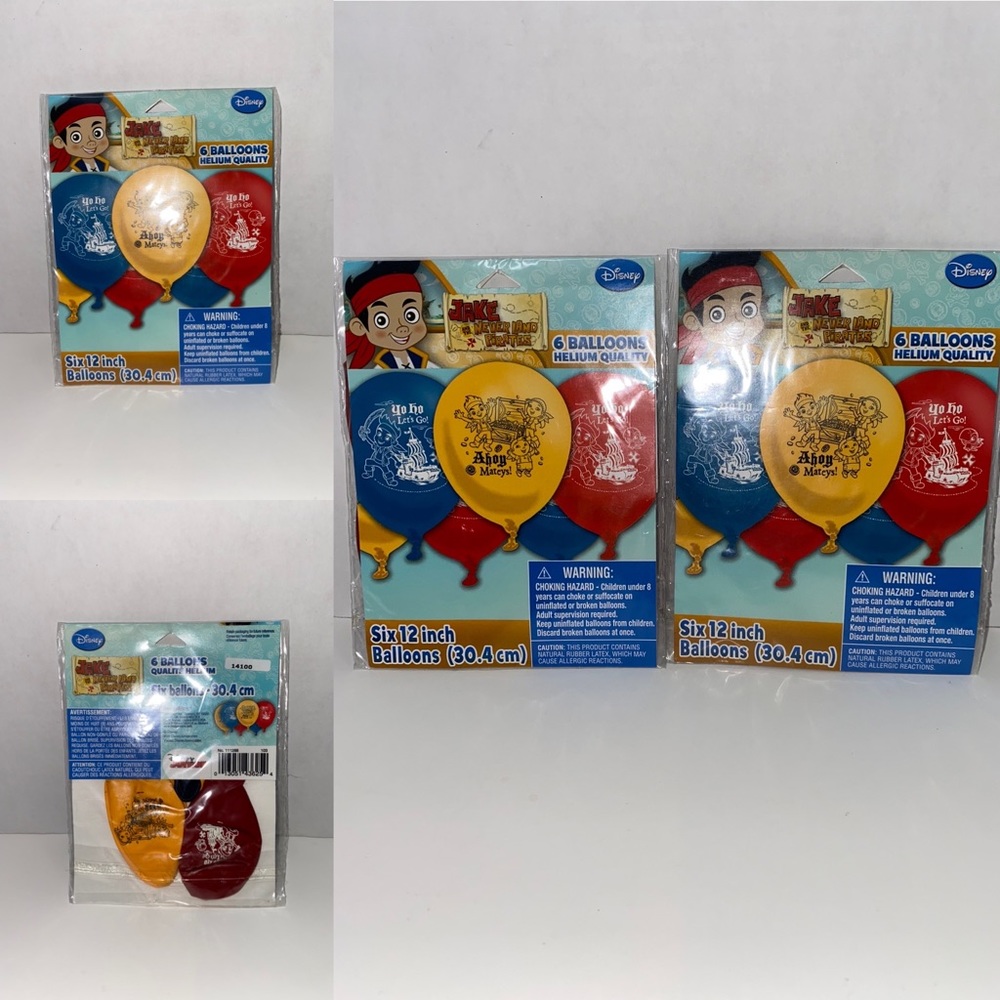 NWT Disney Jake The Pirate Ballons Set New